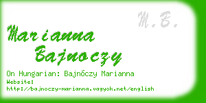 marianna bajnoczy business card